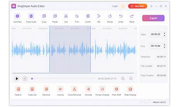 KingShiper Audio Editor for Windows - Download it from Habererciyes for free